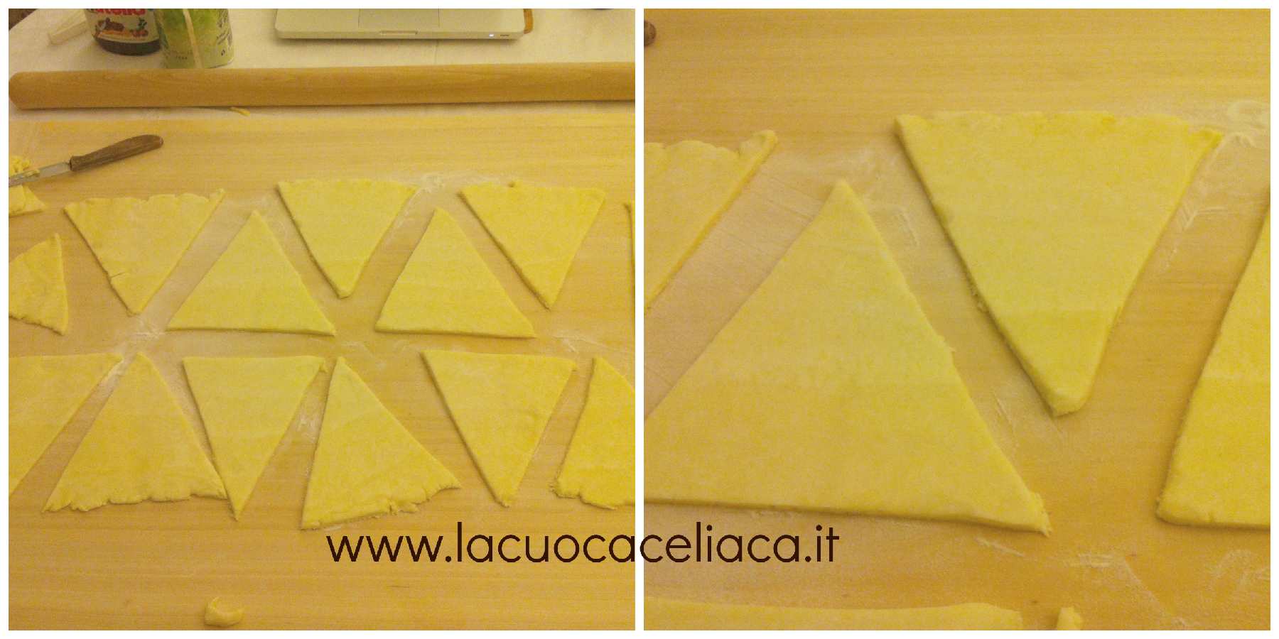 Triangolini di pasta Collage